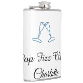 Pop fizz clink blue champagne bottle new year heupfles (Rechts)