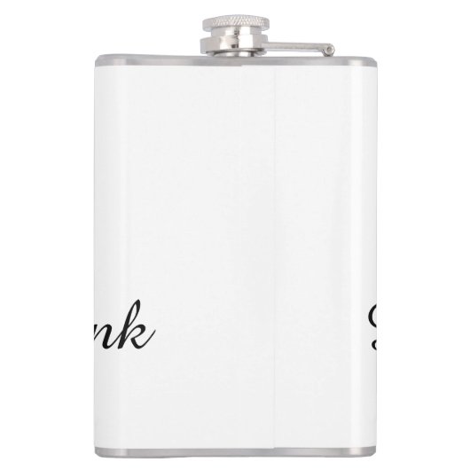 Pop fizz clink blue champagne bottle new year heupfles (Achterkant)