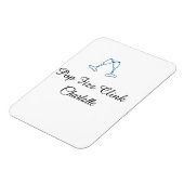 Pop fizz clink blue champagne bottle new year magneet (Linkerzijde)