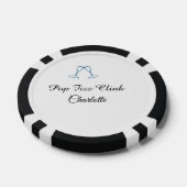 Pop fizz clink blue champagne bottle new year poker chips (Enkel)
