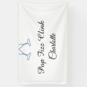 Pop fizz clink blue champagne bottle new year spandoek (Verticaal)
