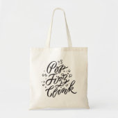 POP FIZZ CLINK bruiloft canvas tas (Voorkant)