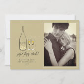Pop Fizz Clink Champagne Cheer Nieuwjaar Feestdagenkaart (Voorkant)