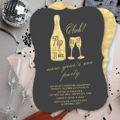 Pop Fizz Clink Champagne Chic nieuwjaarsfeest Kaart