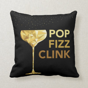 Pop Fizz Clink Champagne Pillow Kussen