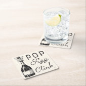 Pop Fizz Clink Champaigne Kartonnen Onderzetters (Insitu)