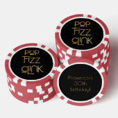Pop Fizz Clink Elegante Typografie Poker Chips (Opstapeling)