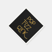 Pop Fizz Clink Elegante Typografie Servet (Hoek)