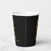 Pop Fizz Clink Elegante Typografie Verjaardag Papieren Bekers (Rechts)