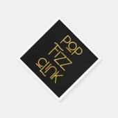 Pop Fizz Clink Elegante Typografie Verjaardag Servet (Hoek)