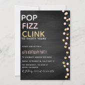Pop Fizz Clink elke leeftijd Uitnodiging tot geboo (Voorkant)