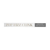 Pop Fizz Clink Faux Gold Foil Holiday Labels (Individueel)