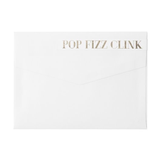 Pop Fizz Clink Faux Gold Foil Holiday Labels (Achterkant)