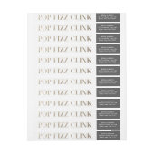Pop Fizz Clink Faux Gold Foil Holiday Labels (Vel)