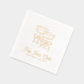 Pop Fizz Clink gepersonaliseerde Happy New Year se Folie Servetten (Links)