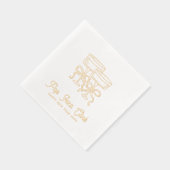 Pop Fizz Clink gepersonaliseerde Happy New Year se Folie Servetten (Rechts)