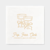 Pop Fizz Clink Gepersonaliseerde Verloving servett Folie Servetten (Voorkant)