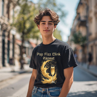 Pop Fizz Clink Herhaal Nieuwjaar Champagne Vonken Tri-Blend Shirt