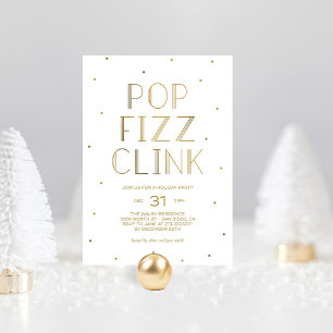 Pop Fizz Clink Holiday Partij Nieuwe jaren Eve Par Kaart
