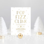 Pop Fizz Clink Holiday Partij Nieuwe jaren Eve Par Kaart