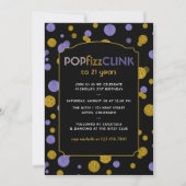Pop Fizz Clink Milestone of Any Age Adult Birthday Kaart (Voorkant)