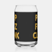 Pop Fizz Clink Moderne typografie Blikvorm Glas (Rechts)