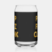 Pop Fizz Clink Moderne typografie Blikvorm Glas (Rechts)