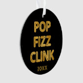 Pop Fizz Clink Moderne typografie Foto Ornament (voorkant)