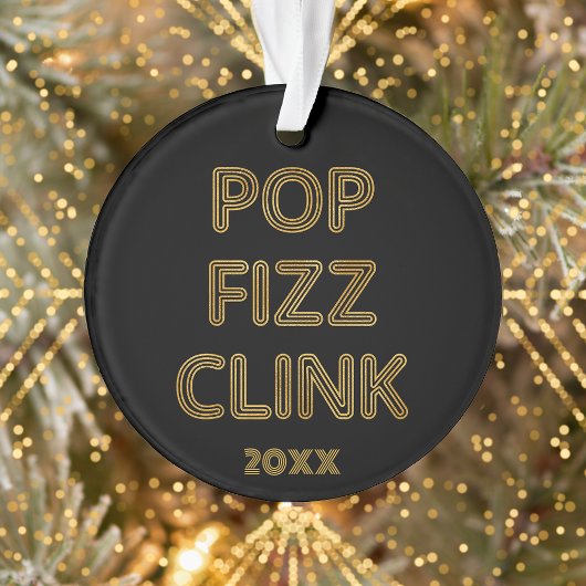 Pop Fizz Clink Moderne typografie Foto Ornament
