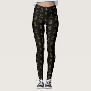 Pop Fizz Clink Moderne Typografie Nieuwjaar Leggings