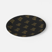 Pop Fizz Clink Moderne Typografie Oudejaarsavond Papieren Bordje (Gekanteld)