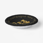 Pop Fizz Clink Moderne Typografie Oudejaarsavond Papieren Kommen (Gebogen)