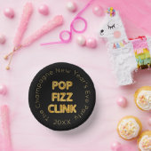 Pop Fizz Clink Moderne Typografie Oudejaarsavond Papieren Kommen (Feest)