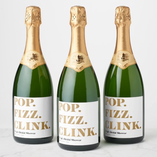 Pop Fizz Clink Mousserende Wijn Etiketten (Flessen)