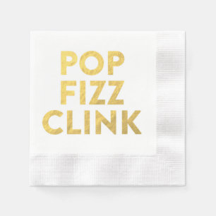 POP FIZZ CLINK Napkins Servet