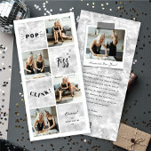 Pop Fizz Clink New Year Blokken 4 Foto Collage Feestdagenkaart