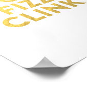 POP FIZZ CLINK New Years Eve Party Bar Cart Sign Poster (Hoek)