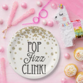 Pop Fizz Clink New Years Eve Party Paper Borden Papieren Bordje (Feest)
