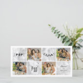 Pop Fizz Clink Nieuwjaarsblokken 4 Foto Collage Feestdagenkaart (Staand voorkant)