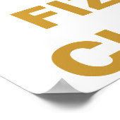 POP FIZZ CLINK Party Bar Cart Sign Poster (Hoek)