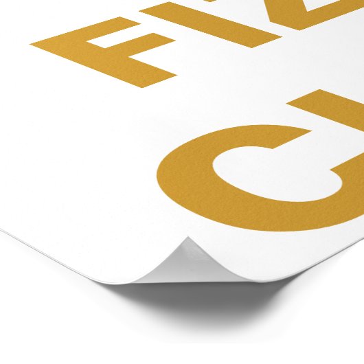 POP FIZZ CLINK Party Bar Cart Sign Poster (Hoek)