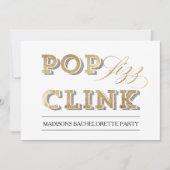 Pop Fizz Clink Party Uitnodiging (Voorkant)