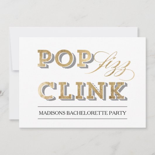 Pop Fizz Clink Party Uitnodiging (Voorkant)