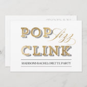 Pop Fizz Clink Party Uitnodiging (Voorkant / Achterkant)