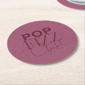 Pop, Fizz, Clink Ronde Kartonnen Onderzetter (Gebogen)