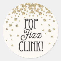 Pop Fizz Clink Sticker - Oudejaarsfeest