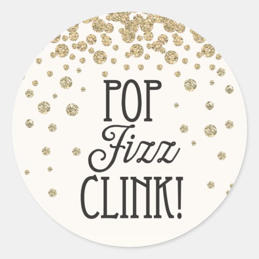 Pop Fizz Clink Sticker - Oudejaarsfeest (Voorkant)