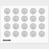 Pop Fizz Clink Stijlvolle Zilveren Champagne Chic  Ronde Sticker (Vel)