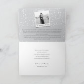 Pop Fizz Clink Stylish Silver Champagne Chic Foto Feestdagen Kaart (Binnen)