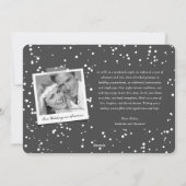 Pop Fizz Clink Stylish Silver Champagne Chic Foto Feestdagenkaart (Achterkant)